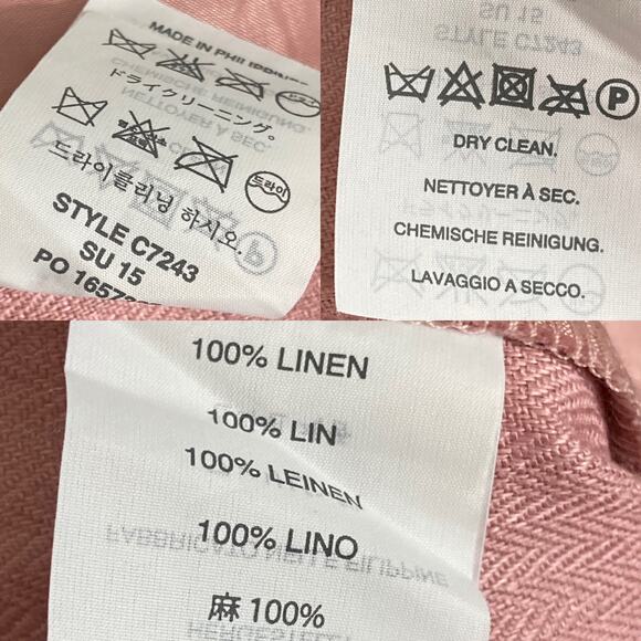 NWT J.Crew High Rise Linen Jogger Pants Pull On Pink Zip Pockets 6 T Tall Long - Picture 10 of 16